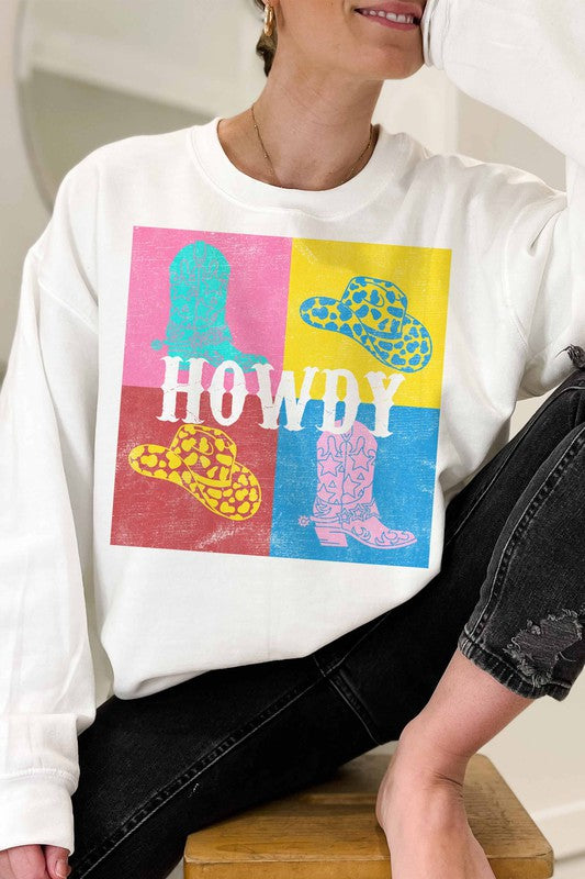 Retro Howdy Artwork Crewneck | JQ Clothing Co.