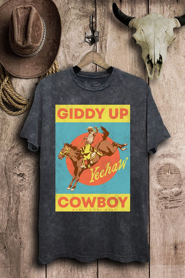 Retro Label Cowboy Graphic Tee | JQ Clothing Co.