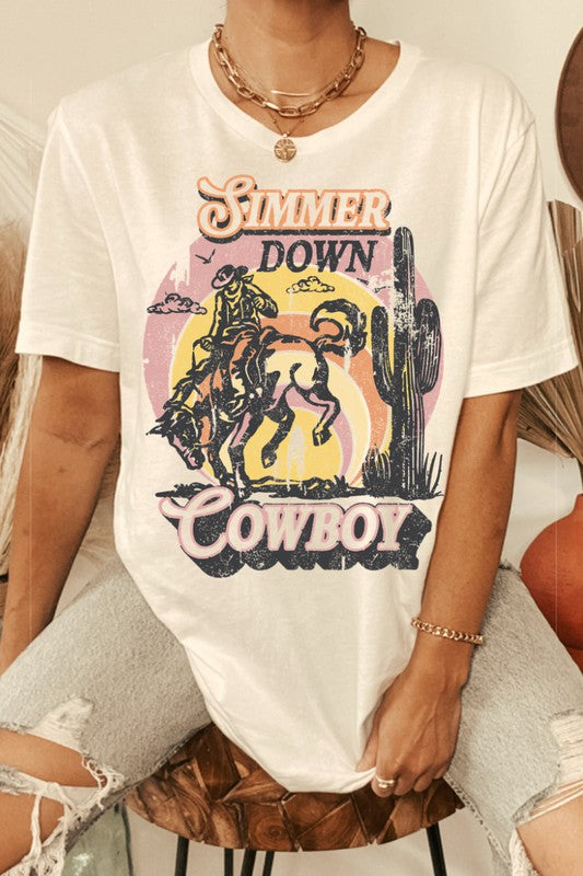 Simmer Down Cowboy Graphic Tee | JQ Clothing Co.