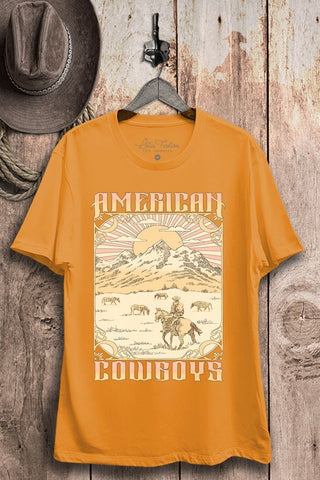 American Cowboys Mustard Graphic Tee | JQ Clothing Co.