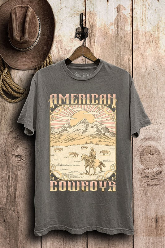 American Cowboys Gray Graphic Tee | JQ Clothing Co.