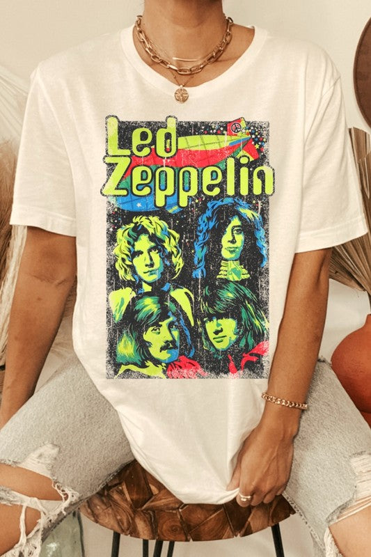 Neon Led Zeppelin Graphic Tee | JQ Clothing Co.