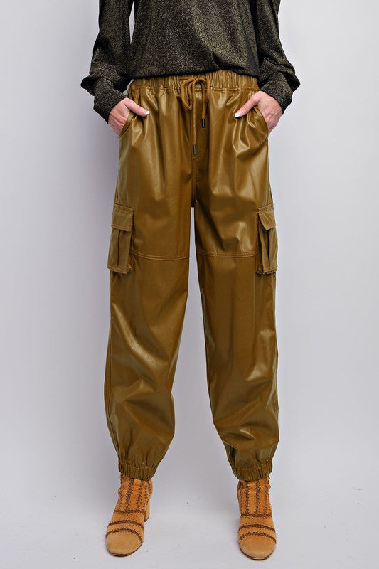 Leather Cargo Jogger Pants | JQ Clothing Co.