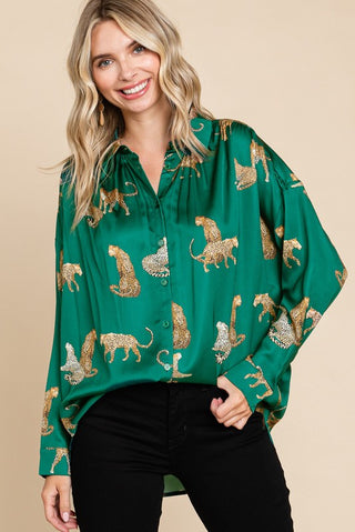 I'm Not Lion Satin Blouse | JQ Clothing Co.