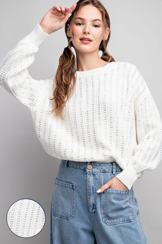 Rhinestone Studded Detail Sweater | JQ Clothing Co.