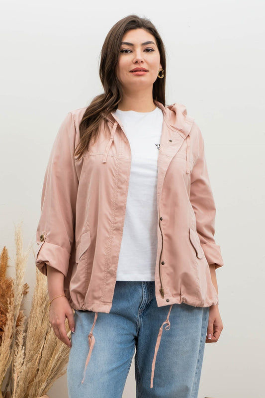 The Dusty Pink Snap Up Jacket