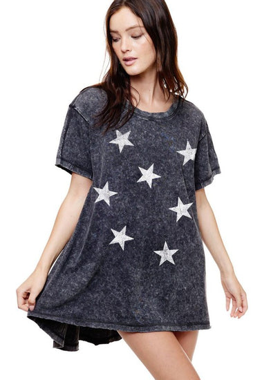 Star Covered Mineral Washed Tee | JQ Clothing Co.