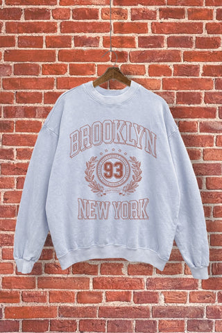 Brooklyn New York Washed Sweatshirt | JQ Clothing Co.