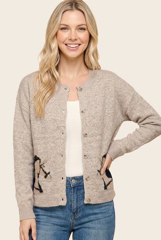 Western Horse Sweater Cardigan