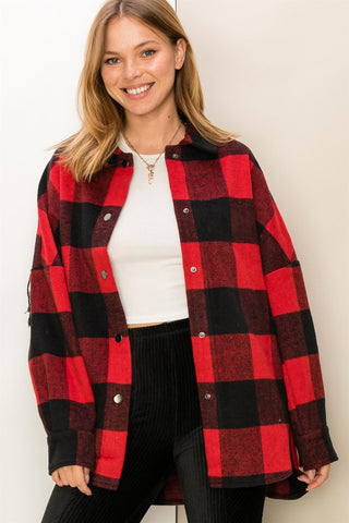 Give Love Buffalo Plaid Shacket