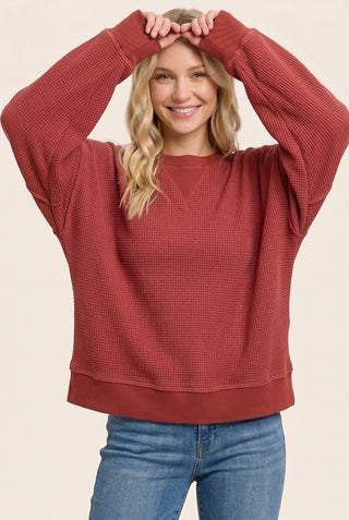 Oversized Thermal Sweatshirt