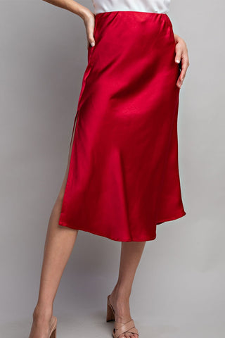 Romantic Classic Satin Midi Skirt | JQ Clothing Co.