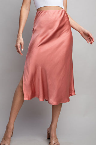 Romantic Classic Satin Midi Skirt | JQ Clothing Co.