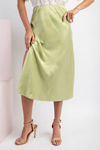 Romantic Classic Satin Midi Skirt | JQ Clothing Co.