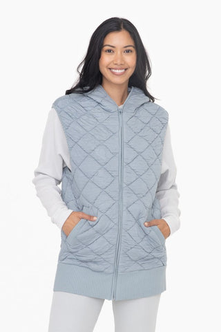 Oversized Quilted Fleece Hooded Vest | JQ Clothing Co.