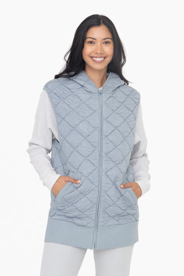 Oversized Quilted Fleece Hooded Vest | JQ Clothing Co.