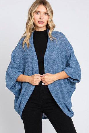 Denim Dolman Cardigan