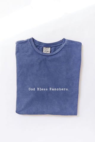 GOD BLESS RANCHERS Mineral Graphic Top