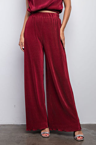 Beautiful Burgundy Pleated Pants | JQ Clothing Co.