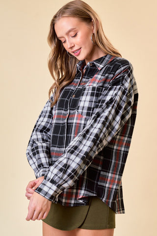 Mixed Plaid Button Down Shirt | JQ Clothing Co.