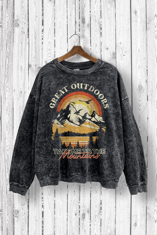 Great Outdoors Washed Sweatshirt | JQ Clothing Co.