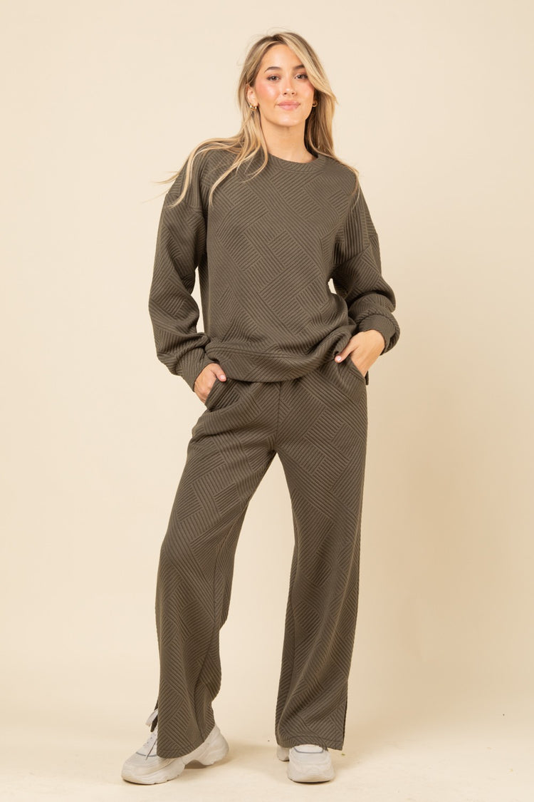 Quilted Double Knit Loungewear Set | JQ Clothing Co.