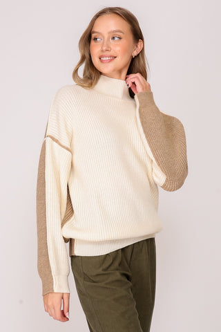 Two-Sided Color Block Sweater