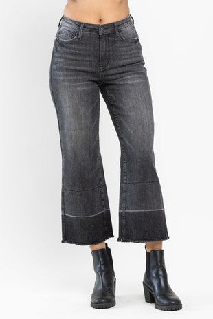 Judy Blue Vanessa HW Wide Leg Crop Jeans