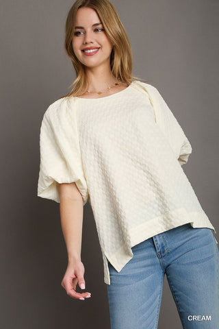 Boxy Cut Round Neck Top