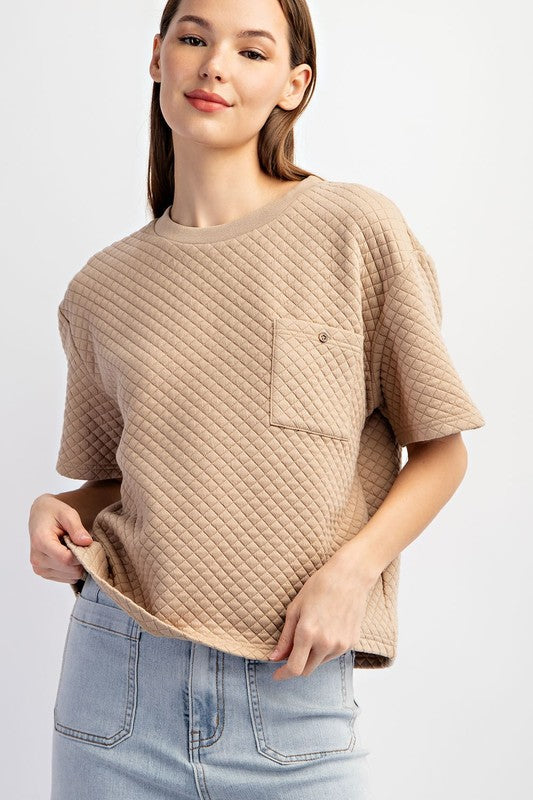 Textured Short Sleeve Top | JQ Clothing Co.