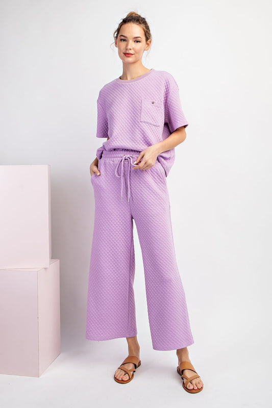 Lavender Drawstring Cropped Pant | JQ Clothing Co.