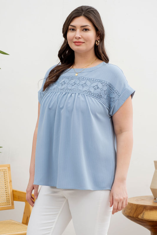 The Curvy Floral Eyelet Top