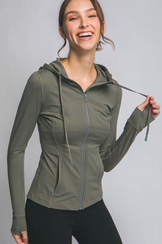 Solid Knit Performance Activewear Jacket