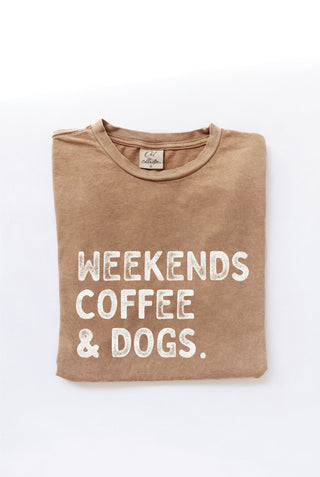 WEEKENDS COFFEE AND DOGS Graphic Top
