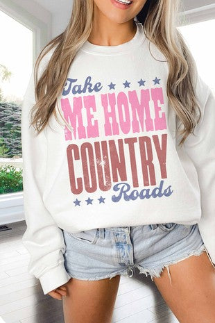 Take Me Home Country Oversized Graphic Sweatshirt | JQ Clothing Co.