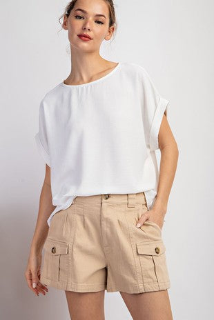 The Taupe Short Sleeve Top