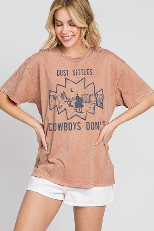 Dust Settles, Cowboys Don't Mineral Graphic Tee | JQ Clothing Co.