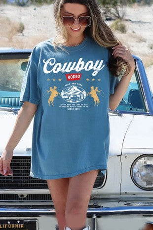 Cowboy Rodeo Oversized Graphic Tee | JQ Clothing Co.