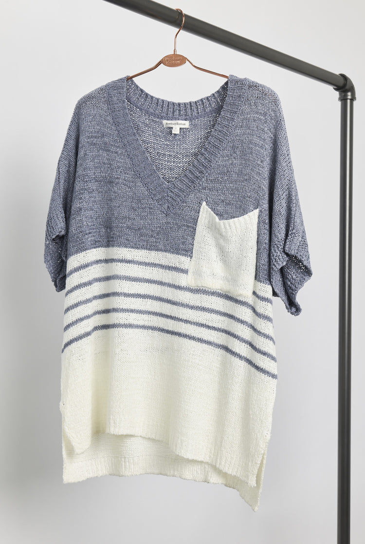 Boxy Fit Stripe Pullover Sweater | JQ Clothing Co.