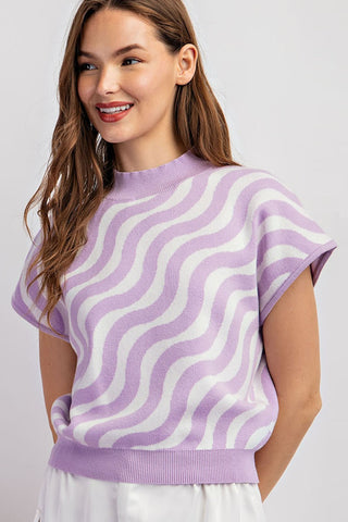 Swirl Printed Short Sleeve Top | JQ Clothing Co.