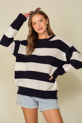 Everyday Striped Game Day Sweater | JQ Clothing Co.