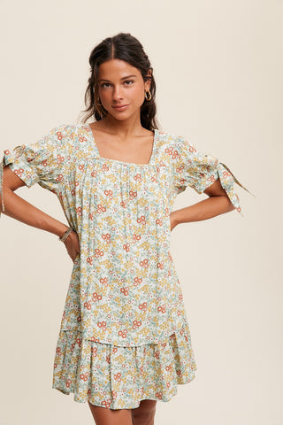 Flowy Flower Print Mini Dress | JQ Clothing Co.