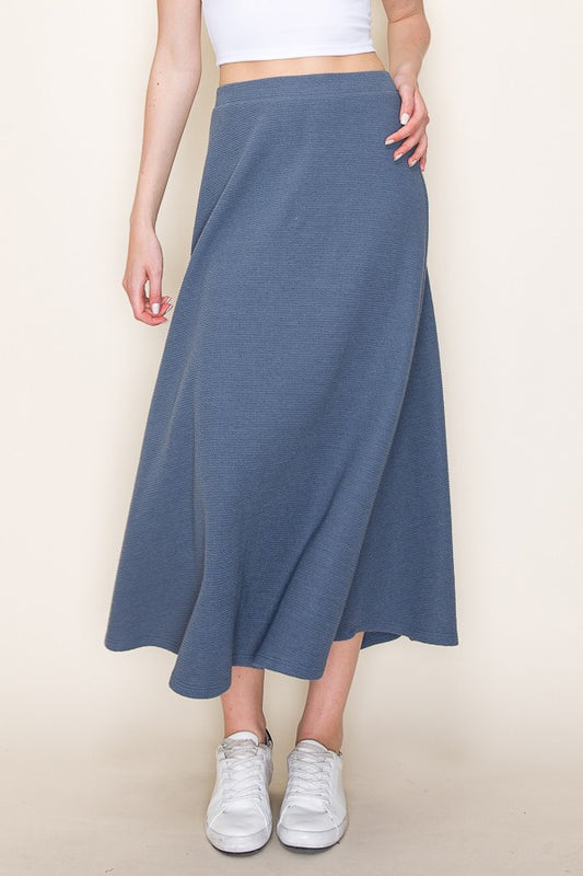 Effortless A-Line Cloudy Knit Skirt | JQ Clothing Co.