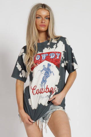 Howdy Cowboy Tie Dyed Top | JQ Clothing Co.