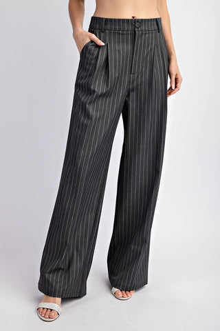 Polished Pinstriped Straight Leg Pants | JQ Clothing Co.