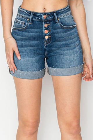 HR Button Down Turn Up Cuff Shorts