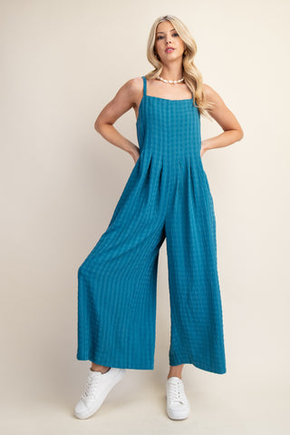 Pleat Detail and Side Button Jumpsuit | JQ Clothing Co.