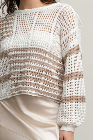 Crochet Sheer Knit Sweater | JQ Clothing Co.