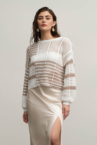 Crochet Sheer Knit Sweater | JQ Clothing Co.