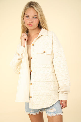 Ollie Oversized Quilted Shacket | JQ Clothing Co.